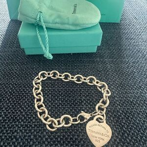 Tiffany & Co. Classic Sterling Silver Charm Bracelet 8”